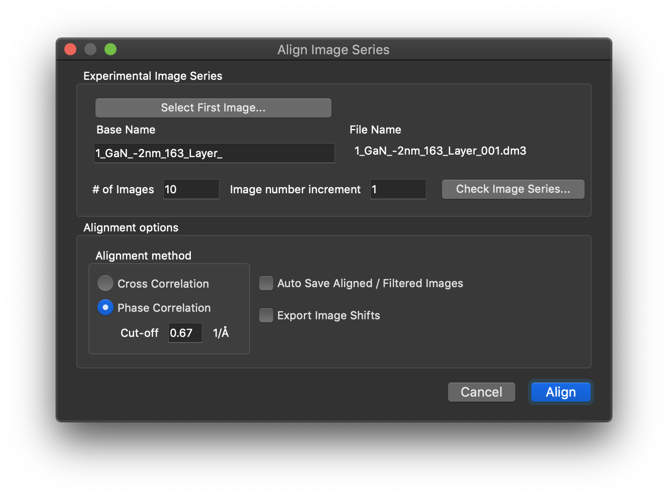 Aligning Image Series